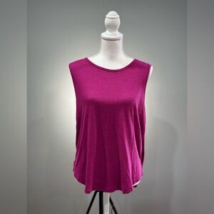Pink Old Navy Tie-Neck Linen Blend Tank Top Size L EUC